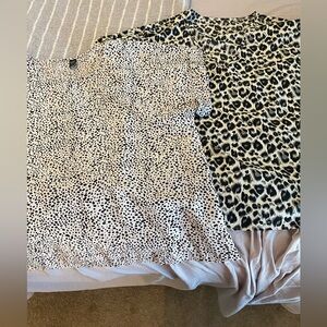 💜2 Emory Rose and SHEIN shirts size xl black and white classic colors